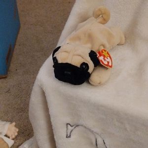 RARE TY “Pugsly” Beanie Baby With Tag Mistakes